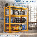 REIBII 40" W Garage Shelving Heavy Duty Garage Storage Shelves Load 2200LBS Adjustable Metal Shelving Unit Heavy Duty Shelving for Garage Shelves REIBII