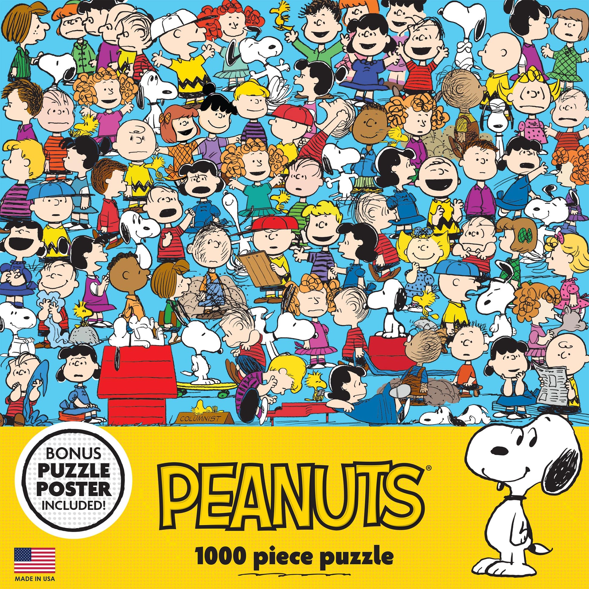 Cra-Z-Art - RoseArt - Peanuts - Cast of Characters - 1000 Piece Jigsaw Puzzle - WoodArtSupply