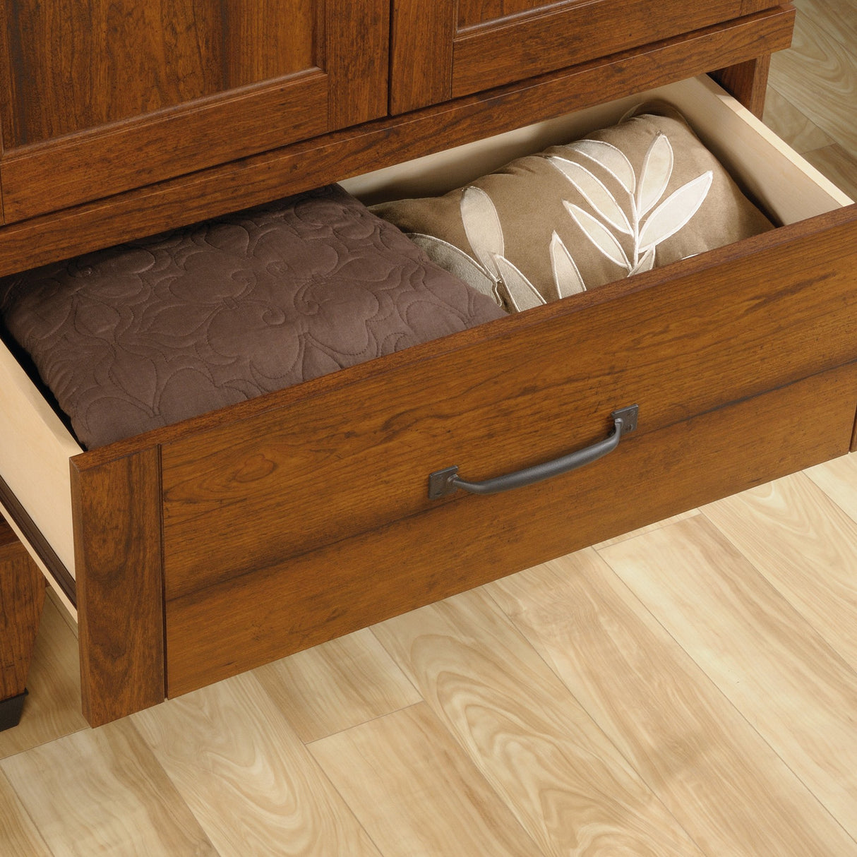 Sauder Carson Forge Armoire, Washington Cherry finish Sauder