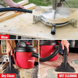 Shop-Vac 2.5 Gallon 2.5 Peak HP Wet/Dry Vacuum, Portable Compact Shop Vacuum with Collapsible Handle Wall Bracket & Multifunctional Attachments for Shop-Vac