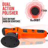 Dual Action Polisher for Car Detailing - MaxShine M8S V2 - Dual Action Polisher with 1000W Motor - 8mm Throw DA Polisher - 5-inch Backing Plate Maxshine