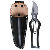 KAKURI Japanese Pruning Shears for Gardening Heavy Duty 8 Inch, Made in JAPAN, Professional Garden Bypass Pruners with Leather Sheath, Hand Forged KAKURI