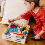 Melissa & Doug Band-in-a-Box Clap! Clang! Tap! - 10-Piece Musical Instrument Set - Kids Musical Instruments, Wooden Percussion Instruments For Melissa & Doug