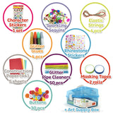 Olly Kids Craft Kits Library in a Plastic Craft Box Organizer- Craft and Art Supplies for Kids Ages 4 5 6 7 8 9 10 11 &12 Year Old Boys & Girls Olly Kids