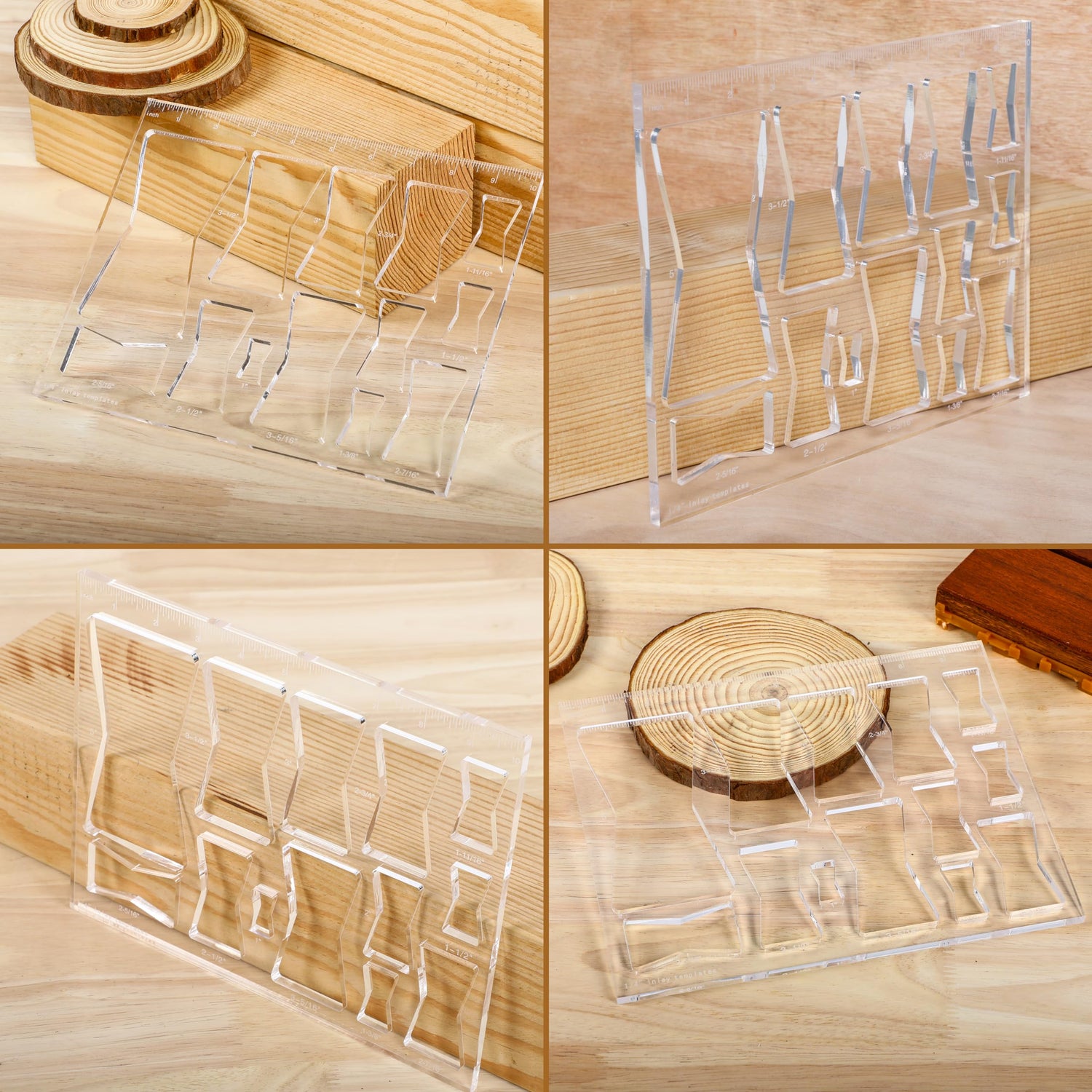 Soimuk Router Templates for Woodworking,Router Jig Butterfly Inlay Templates Decorative,13-in-1 Bowtie Router Templates(10 * 7.8 inches) soimuk