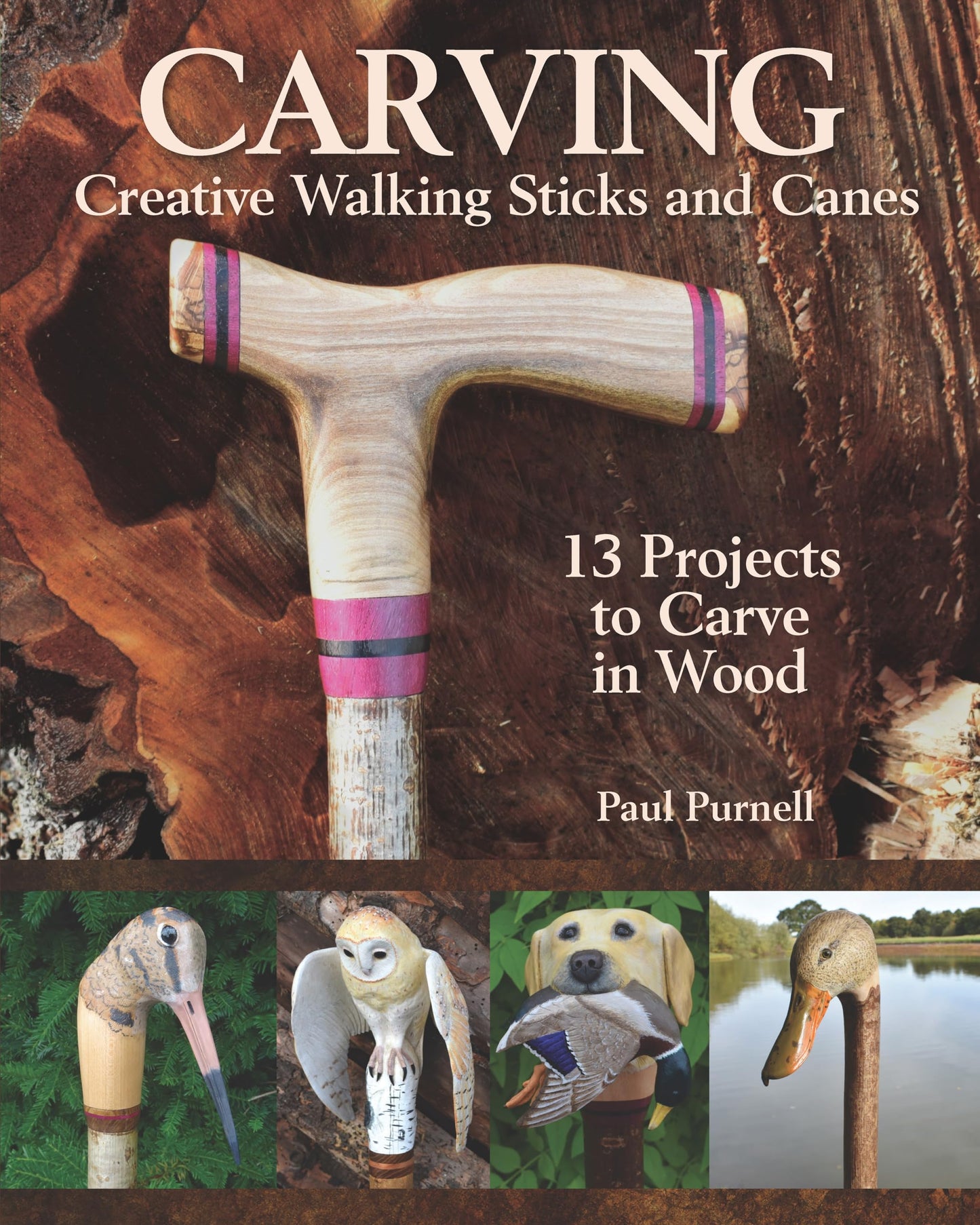 Carving Creative Walking Sticks and Canes: 13 Projects to Carve in Wood (Fox Chapel Publishing) Step-by-Step Instructions, Stickmaking Tips, - WoodArtSupply