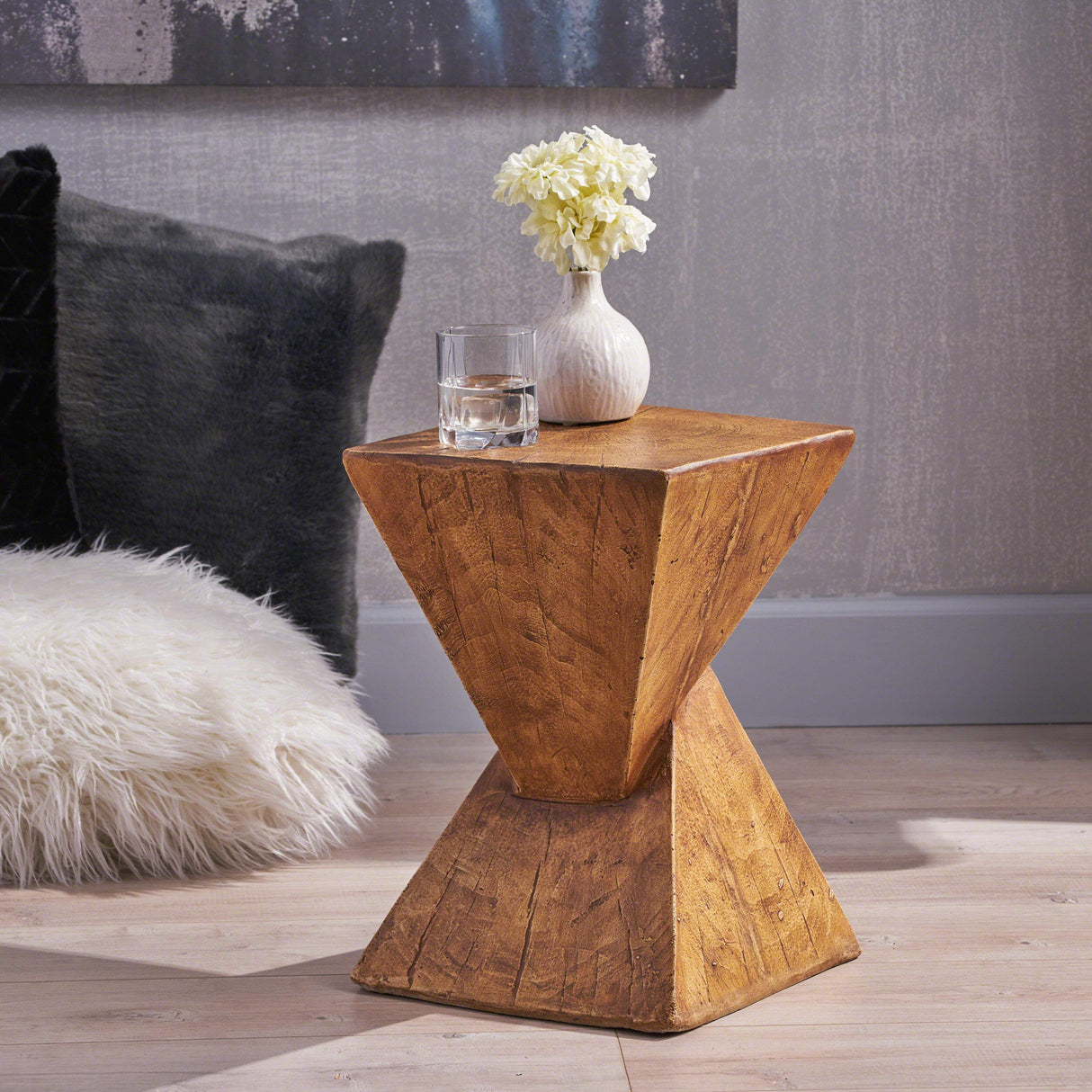 Christopher Knight Home Jerod Light-Weight Concrete Accent Table, Natural Christopher Knight Home