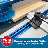 Thin Rip Jig Table Saw Jig for Making Repetitive Narrow Strip Cuts on Table Saws with 3/4" x 3/8" Miter Slots • Also Works with Many Router Tables Peachtree Woodworking Supply