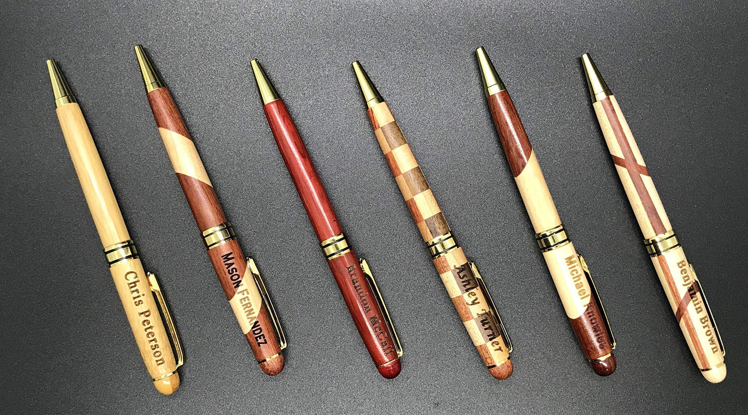 Custom Wood Pen, Personalized Maple, Bamboo, Rosewood, Wood Ball Point Pen - Engraved Generic
