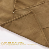 Aoomzoon Canvas Aprons for Men Chef Apron, Work Apron with Large Pockets - Durable 16oz Heavy Duty Cross Back, BBQ, Cooking (Brown, 1 Pack) Aoomzoon