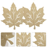 VOSAREA 2pcs Thanksgiving placemats Felt Place mats Thanksgiving Autumn Maple Leaves Cutout Felt Coasters Autumn Harvest Table mats Orange Suit VOSAREA