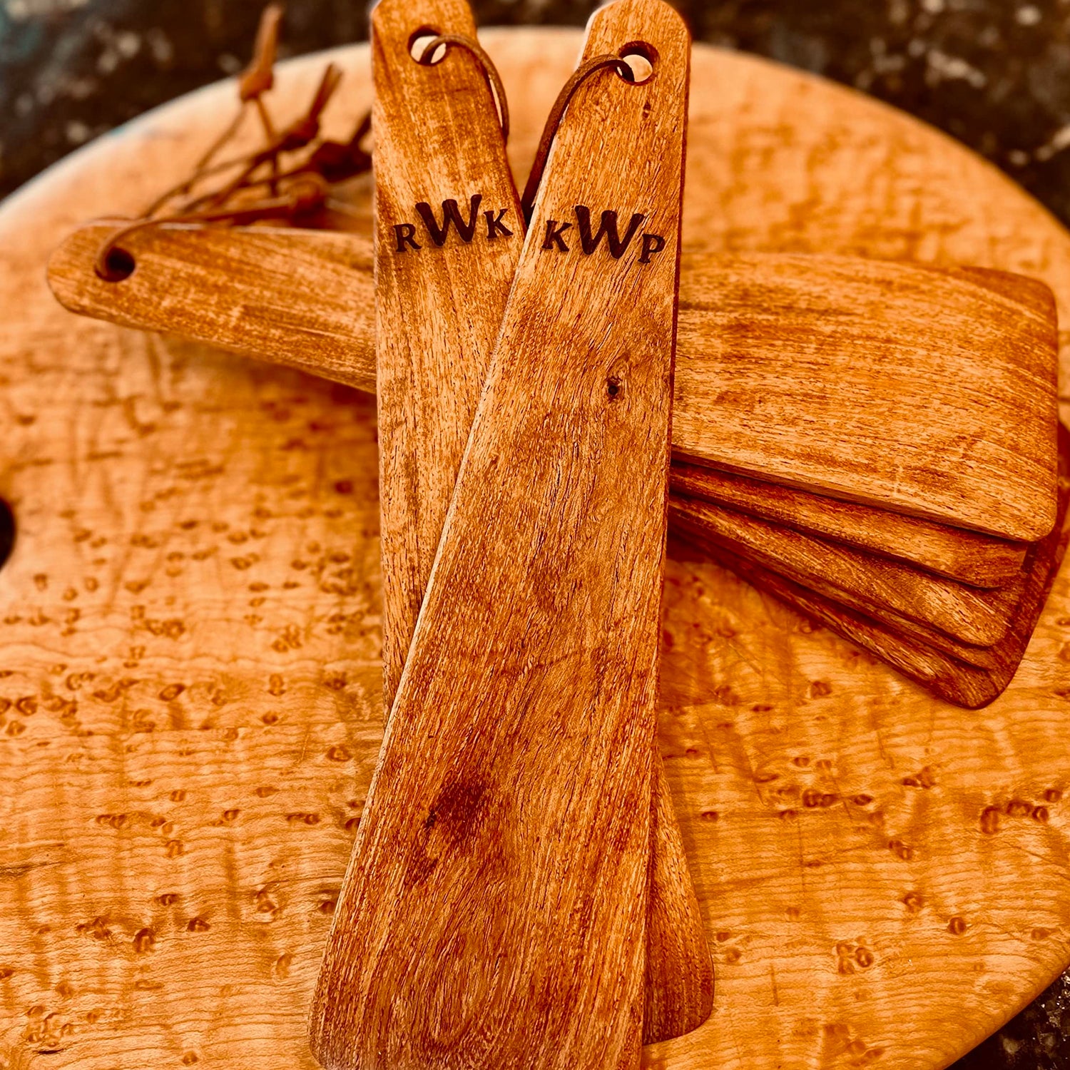 COWBOY SPATULA Mesquite Wood - Handmade in Texas, Made in USA, Perfect for cast iron cookware, steel cookware, nonstick cookware, Personalize it with WoodArtSupply