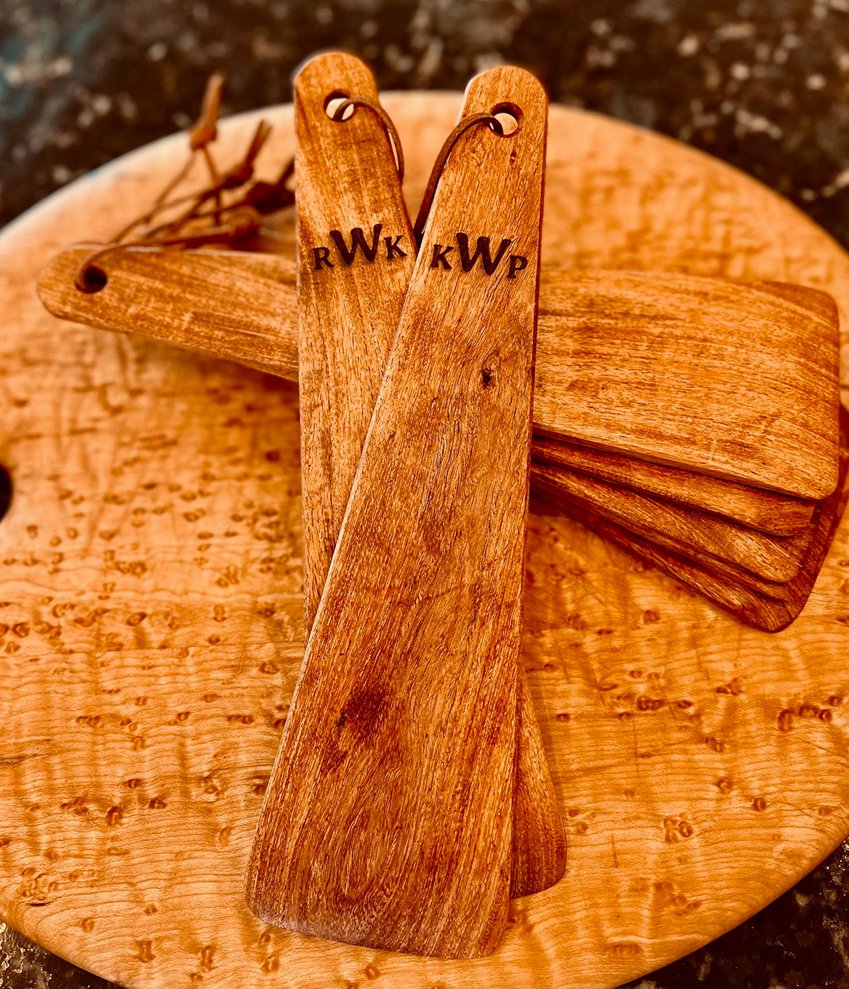 COWBOY SPATULA Mesquite Wood - Handmade in Texas, Made in USA, Perfect for cast iron cookware, steel cookware, nonstick cookware, Personalize it with WoodArtSupply