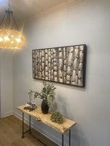 SRL Industrial Console Table - Live Edge Sofa Table – Sofa Tables w/ Solid Pine Slabs & Pipe Legs – Console Tables for Living Room or Bedroom – Southern Rustic LOGWERKS