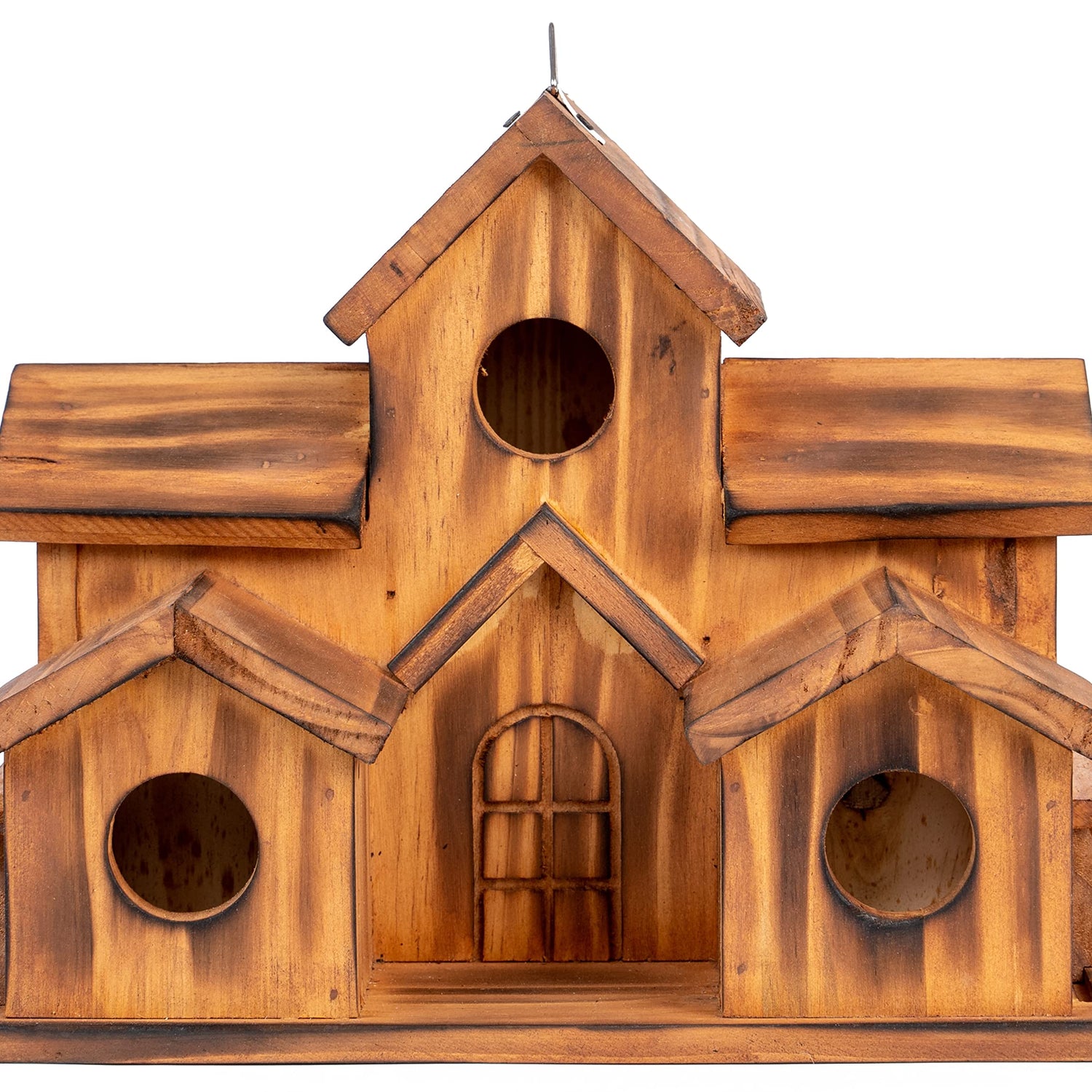 COLEBA Bird Houses for Outside,Outdoor 5 Hole Bird House Room for 5 Bird Families Bluebird Finch Cardinals Hanging Birdhouse for Garden (Brown - Set COLEBA