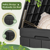 Homall 85 Gallon Large Resin Deck Box Waterproof Outdoor Storage with Padlock Indoor Outdoor Organization and Storage Container for Patio Furniture Homall