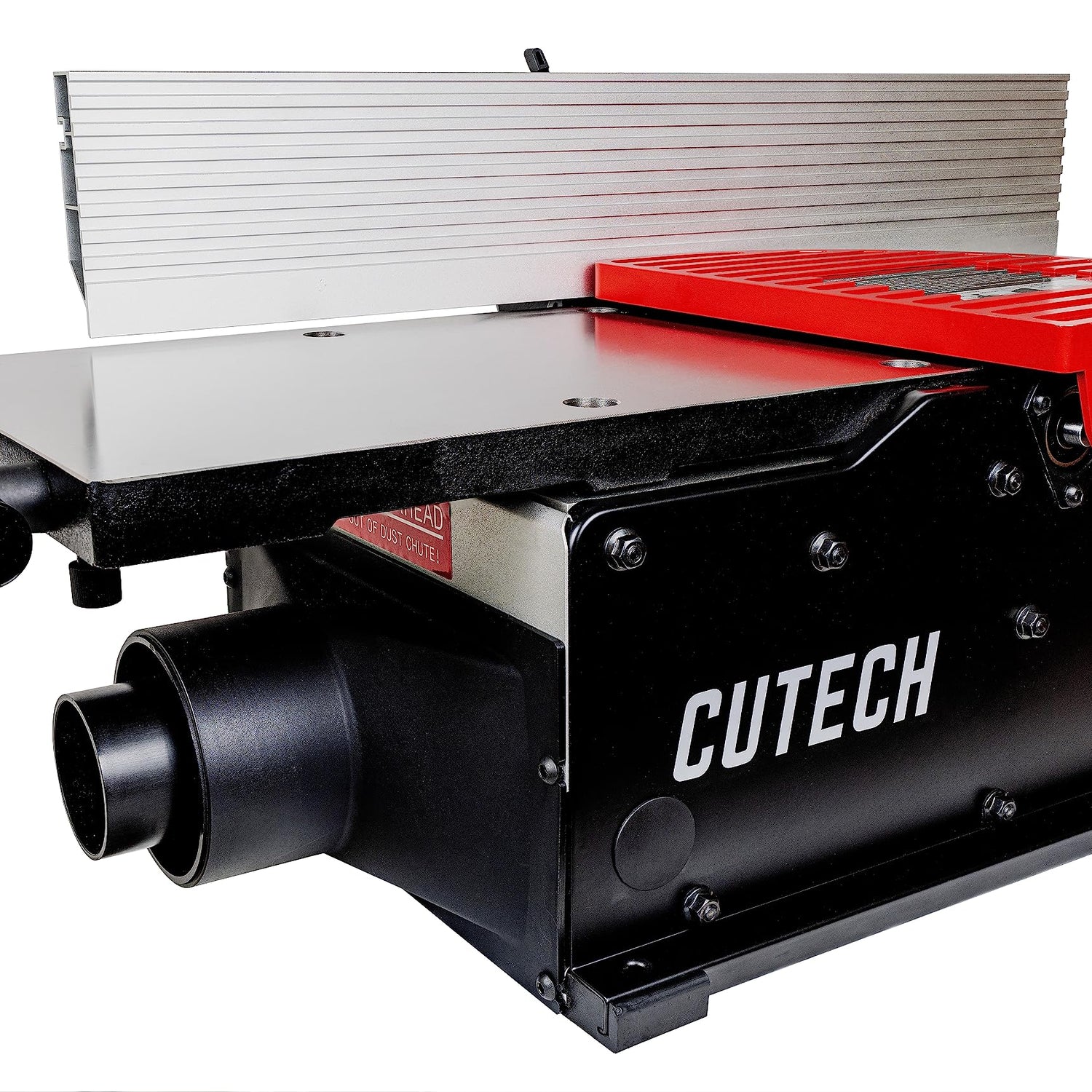 Cutech 401100HI 10-Inch Spiral Cutterhead Benchtop Jointer with Cast Iron Tables, 20 Tungsten Carbide Inserts, Extra Long 24" Fence, Additional Fence CUTECH