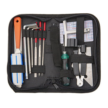 25Pcs Yootones Guitar Repairing Maintenance Tool with Kit String Action Ruler Gauge Measuring Tool Hex Wrench Set Files Fingerboard Guard Understring Yootones