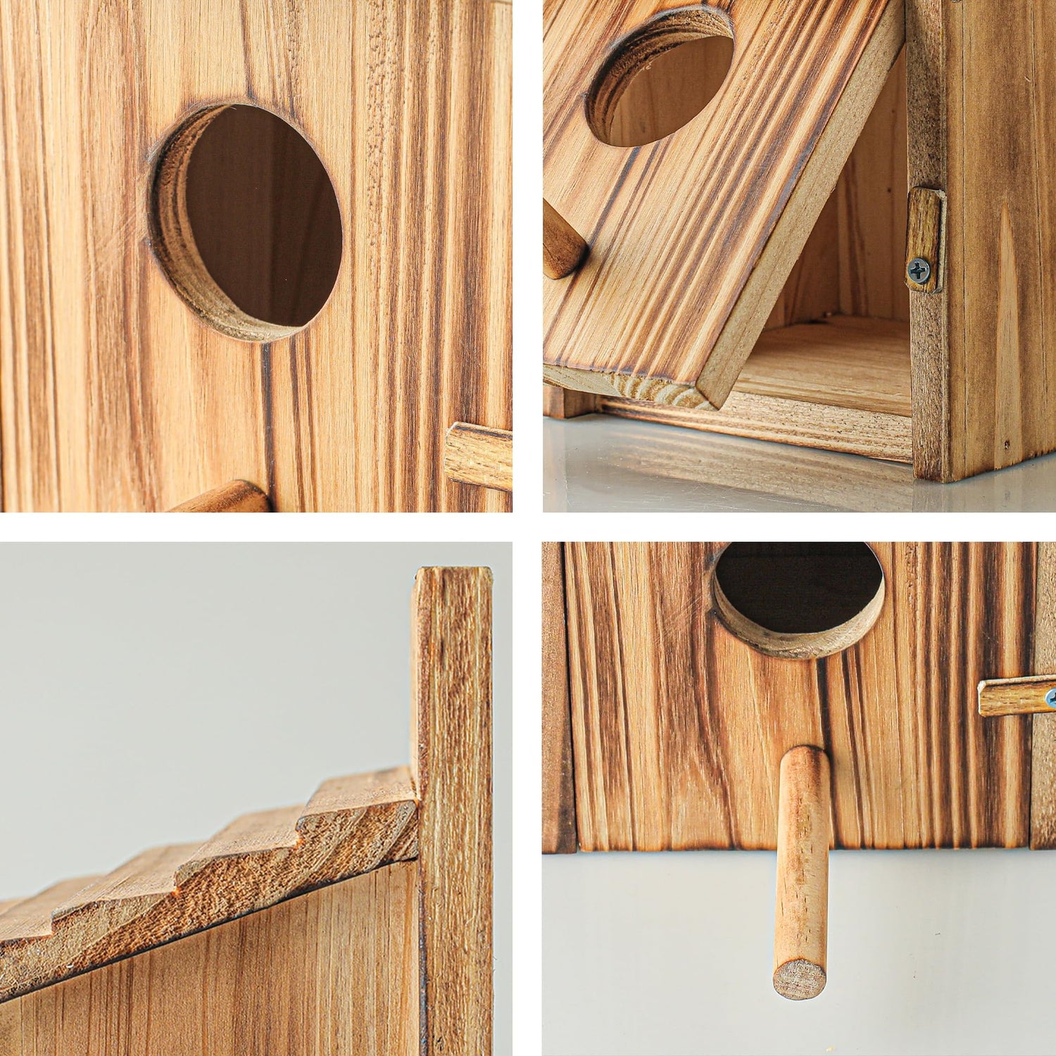 Bird Houses for Outside，Wooden Birdhouse with Open House Design - Perfect Nesting Box for Bluebirds - Assembly Required - Ideal for Outside - Blue CLACKIBUKVYZ