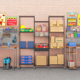 Homdox 6 Tier Wire Shelving Unit on Wheels, Storage Shelves for Garage Kitchen Living Room, Heavy Duty Shelving Rack, 21.26 x 11.42 x 72.05 inch (L x Homdox