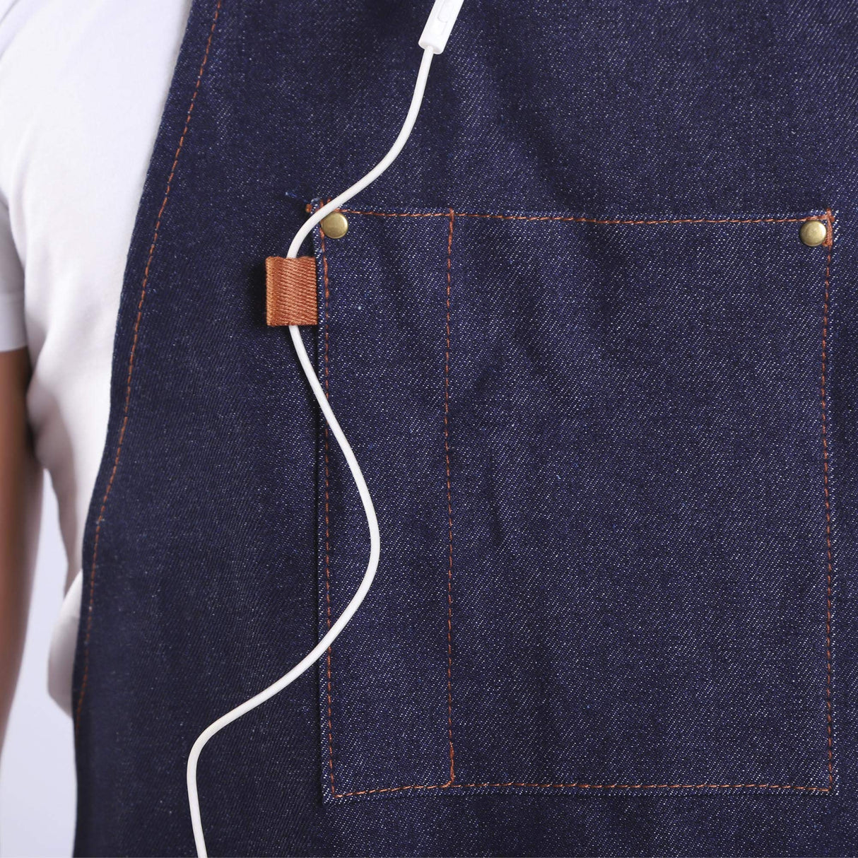 a u sure Denim Apron with Pockets Blue Tall Bib Apron Large with Long Ties Adjustable - Gifts for Men Women a u sure