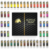 MyArtscape Acrylic Paint Set - 48 x 12ml Tubes - Lightfast - Heavy Body - Non Fading - Vibrant Colors - Artist Quality Painting Supplies - MyArtscape