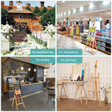 VISWIN Adjustable Height Display Easel 57" to 76", Holds Canvas up to 43", Holds 22 lbs, Beech Wood Art Easel for Painting, Easy to Assemble Floor VISWIN