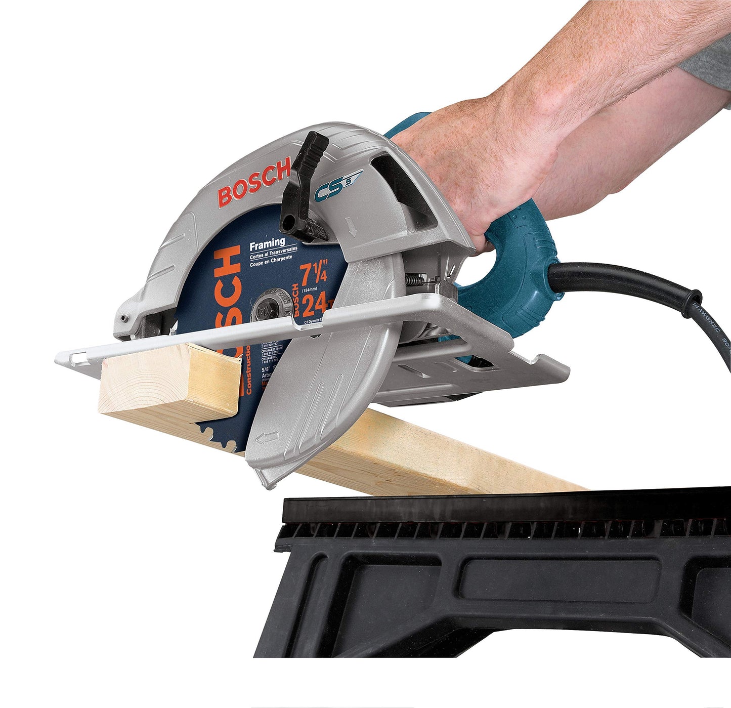 BOSCH CS5 120-Volt 7-1/4-Inch Circular Saw,BOSCH Blue - WoodArtSupply