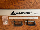 Swanson Tool Co CG100 Anodized Aluminum 100 inch Cutting Guide with joiner bar, (2) C-clamps and (4) thumb screws Swanson Tool Co., Inc