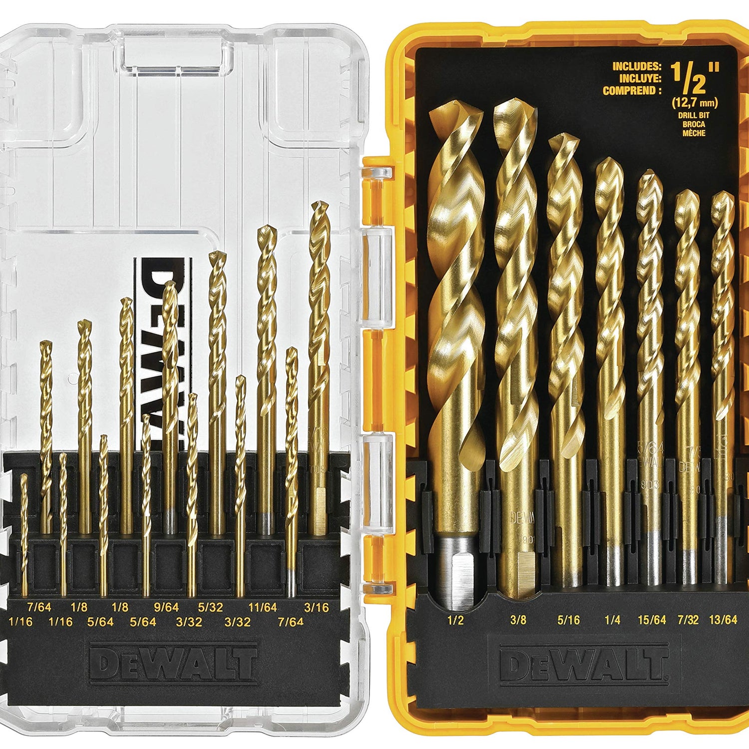 DEWALT Titanium Nitride Drill Bit Set, 21-Piece (DW1342) DEWALT