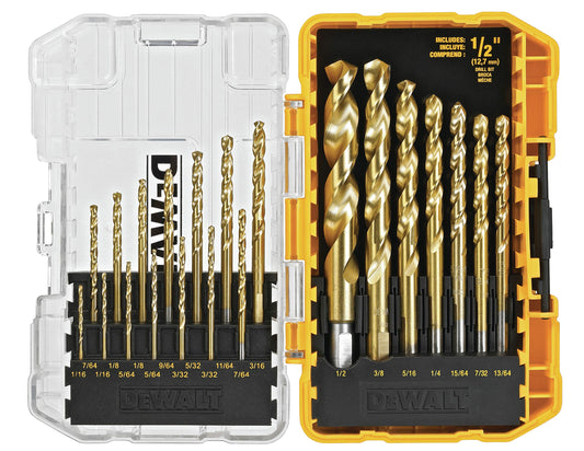 DEWALT Titanium Nitride Drill Bit Set, 21-Piece (DW1342) - WoodArtSupply