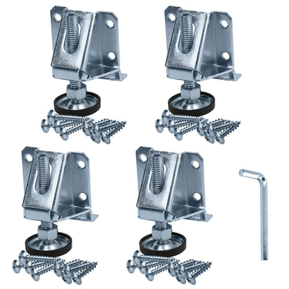 Rok Hardware 4 Pack Heavy Duty 8000 lbs Capacity Adjustable Furniture Leg Levelers - WoodArtSupply