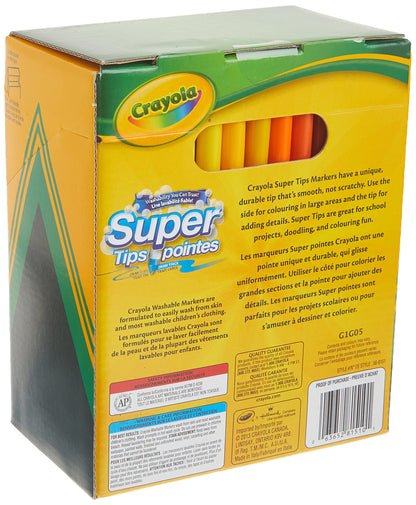 Crayola Super Tips Washable Markers, 100 Count