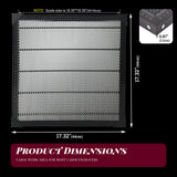 Doppy Laser Bed, Honeycomb Laser Bed 17.32” x17.32”x 0.87" Honeycomb Working Table for CO2 or Diode Laser Engraver Cutting Machine, Honeycomb Working Doppy