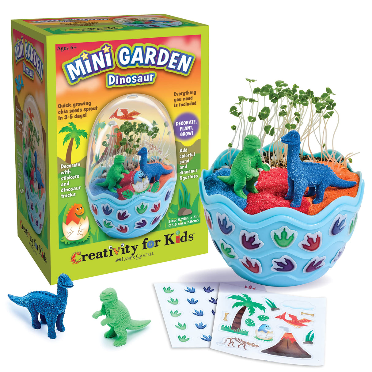 Creativity for Kids Mini Garden Dinosaur: Terrarium Kit for Kids - Dinosaur Crafts for Boys, Dinosaur Toy and Science Kit for Kids Ages 6-8+, Small Creativity for Kids