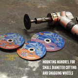 Weiler 56490 Mounting Mandrel For Cut-Off Wheels W/3/8" Arbor Hole, 1/4" Stem Weiler