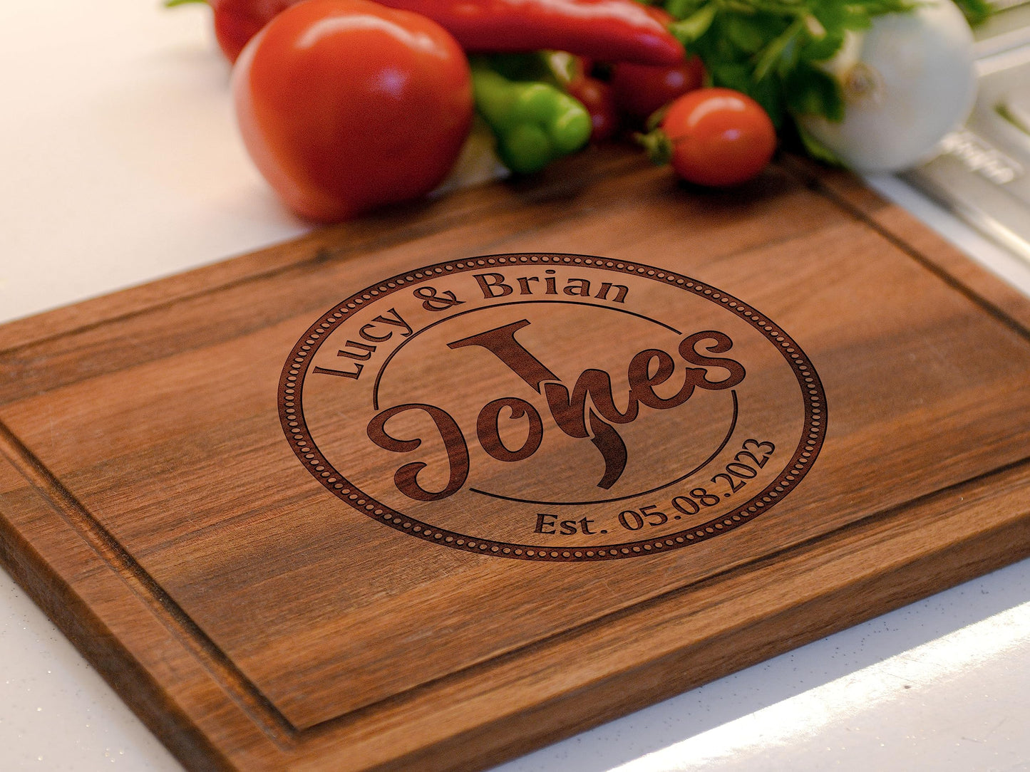 Personalized Cutting Board for Christmas Gift with Couple Names, Christmas Gifts for Couples Unique, Customizable Charcuterie Boards, Anniversary, - WoodArtSupply