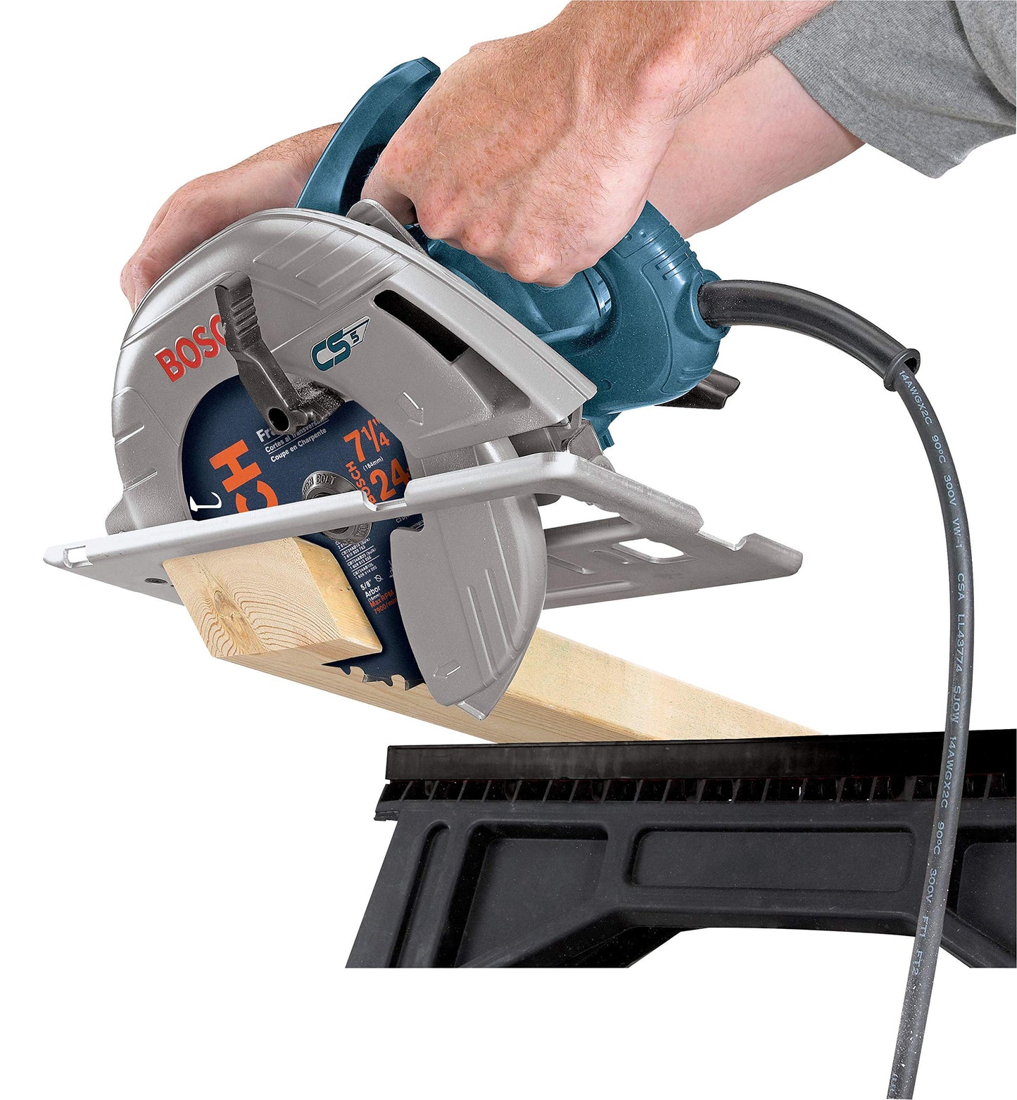 BOSCH CS5 120-Volt 7-1/4-Inch Circular Saw,BOSCH Blue - WoodArtSupply