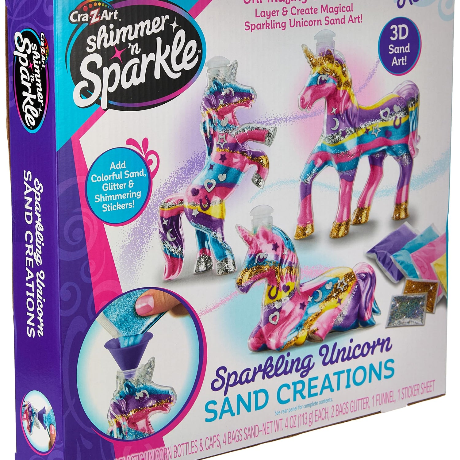 Shimmer ’n Sparkle Sparkling Unicorn Sand Art Kit for Kids for Ages 6 and Up Cra-Z-Art