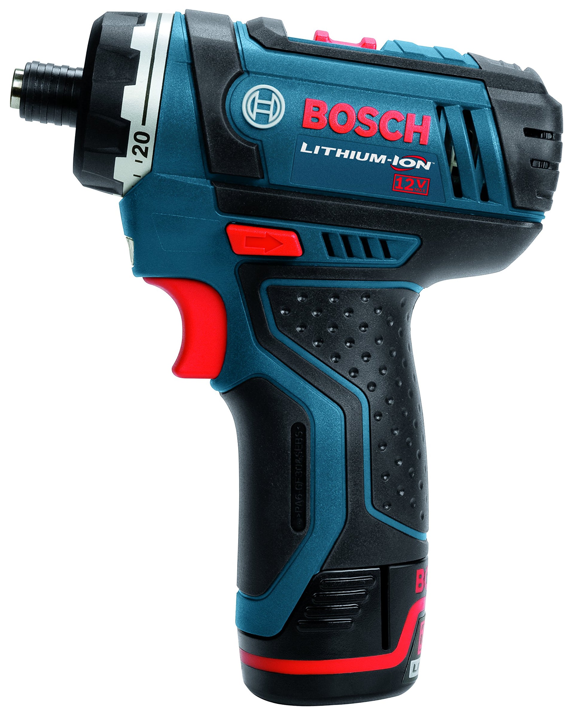 Bosch PS21-2A 12V Max 2-Speed Pocket Driver Kit with 2 Batteries, Charger and Case , Blue - WoodArtSupply