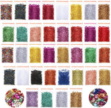 36 Pack Crushed Glass Glitter, Broken Crushed Glass Pieces for Craft Resin Nail DIY Craft Vase Filler Epoxy Resin Art Jewelry Making WoodArtSupply