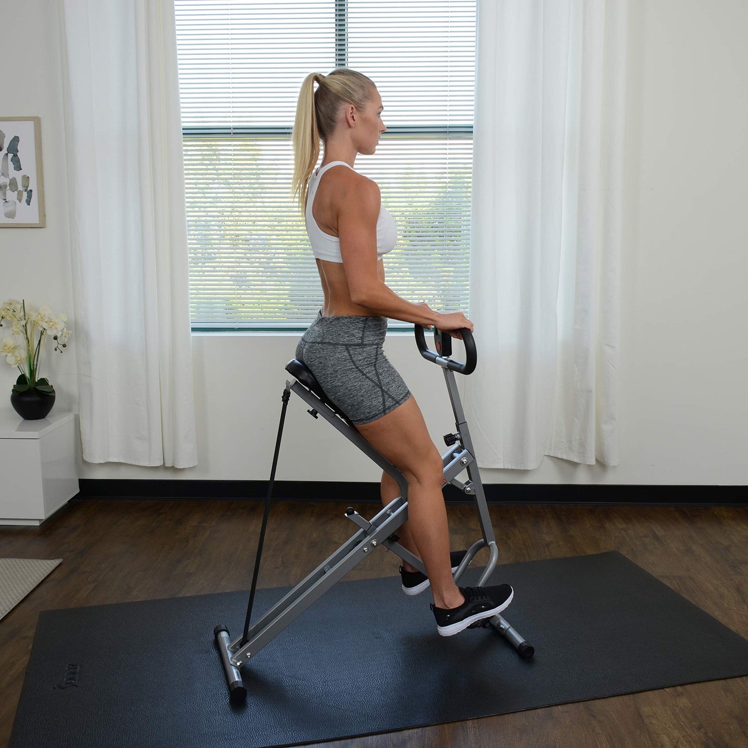 Sunny Health & Fitness Squat Assist Row-N-Ride™ Trainer for Glutes Workout with Online Training Video Sunny Health & Fitness