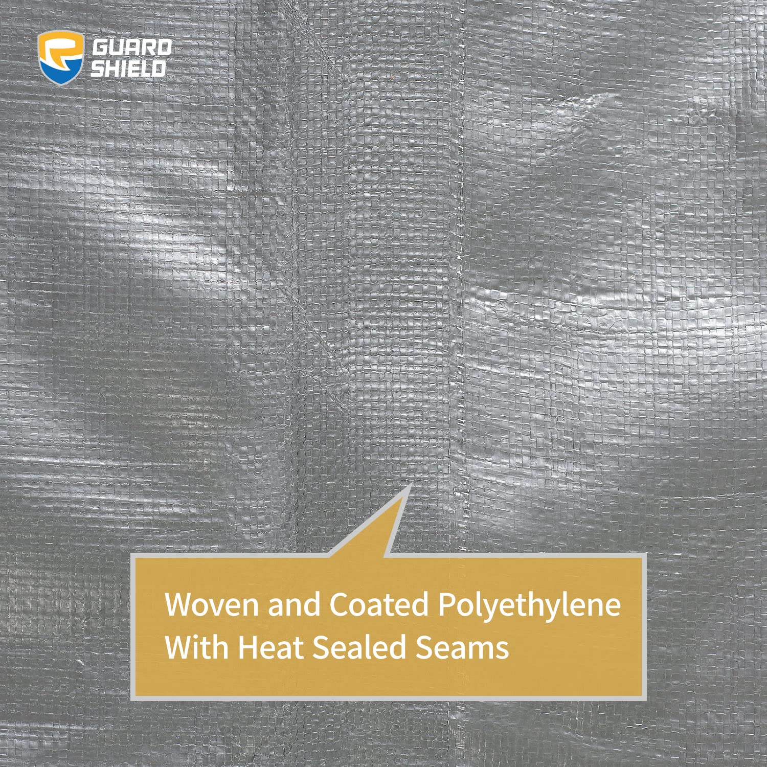 GUARD SHIELD Heavy Duty Tarp 12x20 Feet Silver/Black Multi Purpose Thick Waterproof Poly Tarp Cover 10mil GUARD SHIELD