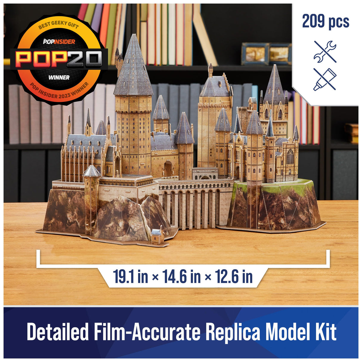 4D Build, Harry Potter Hogwarts Castle 3D Puzzle Model Kit 209 Pcs | Harry Potter Gifts Desk Decor | Building Toys | 3D Puzzles for Adults & Teens 4D Build