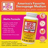Mod Podge CS11302 Waterbase Sealer, Glue and Finish, 16 oz, Matte Mod Podge