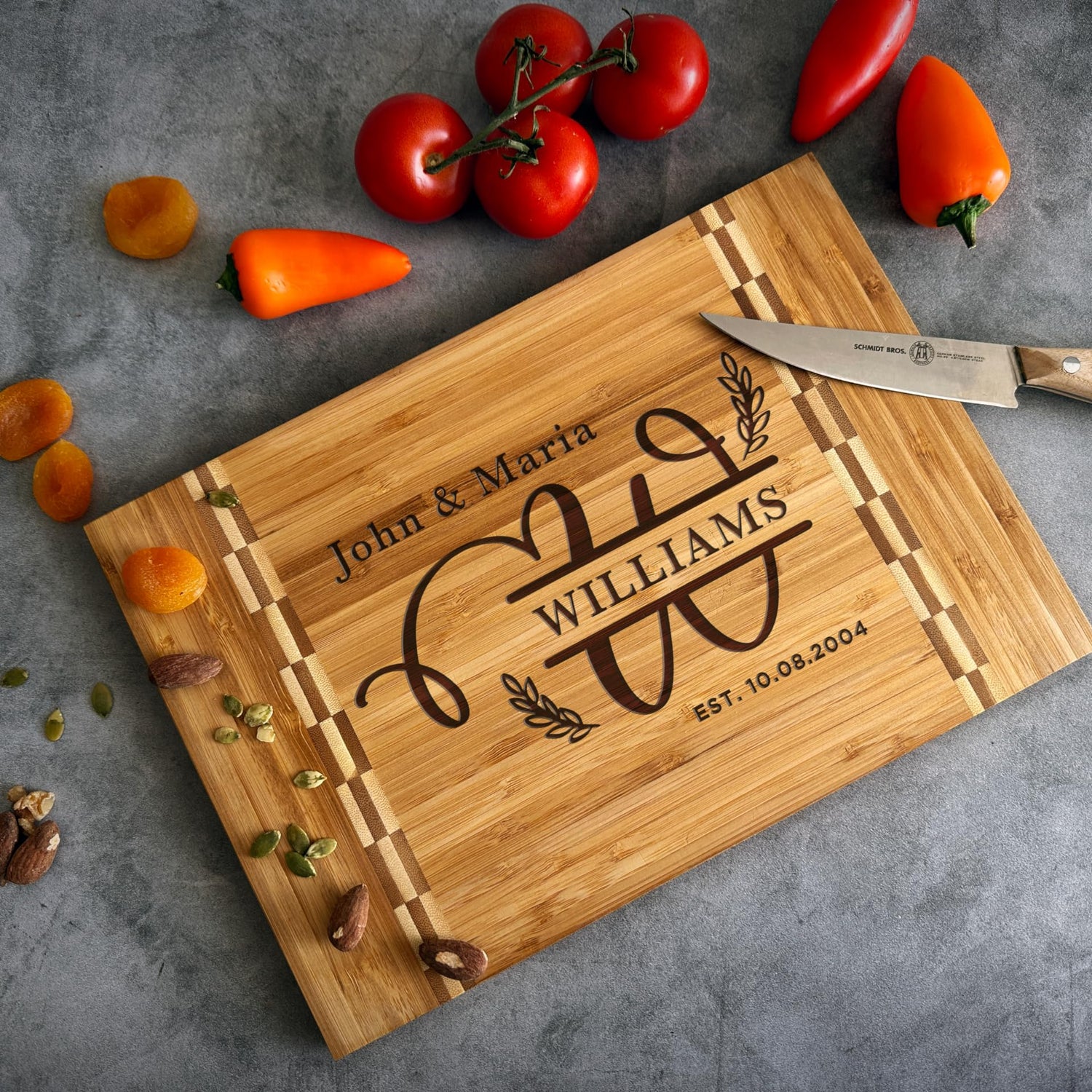 Personalized Cutting Boards – Personalized Cutting Boards Wood Engraved – Lovely Birthday, Anniversary, Bridal Shower, Wedding Present – Custom Generic