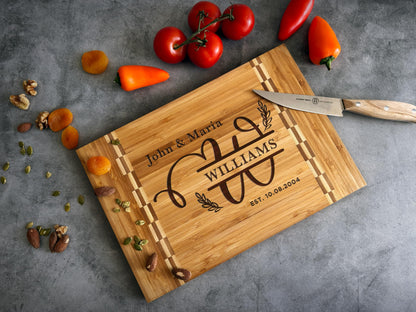 Personalized Cutting Boards – Personalized Cutting Boards Wood Engraved – Lovely Birthday, Anniversary, Bridal Shower, Wedding Present – Custom