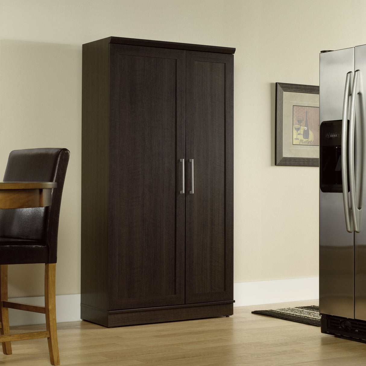 Sauder HomePlus Storage Pantry cabinets, L: 35.35" x W: 17.01" x H: 71.18", Dakota Oak finish Sauder