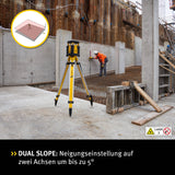 Stabila LAR350 Fully Self-Leveling Rotary Laser 9-piece Kit Interior/Exterior Horizontal, Vertical Levelling, Dual-Slope, Section Mode, LED Assist, Stabila