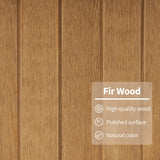 MCombo Outdoor Storage Cabinet, Wood Garden Shed, Outside Tool Shed, Vertical Organizer Cabinet with Double Lockable Doors for Outside, Garden and mcombo